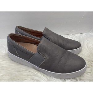 Vionic Demetra‎ Slip On Sneakers Shoes Comfort Gray Leather Women’s Size 8
